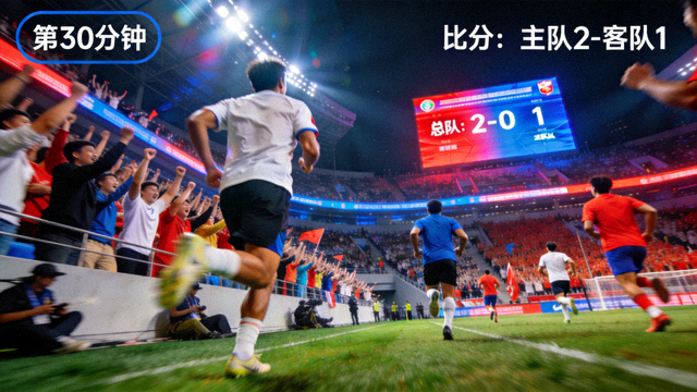 体育赛事直播现场画面与实时比分信息